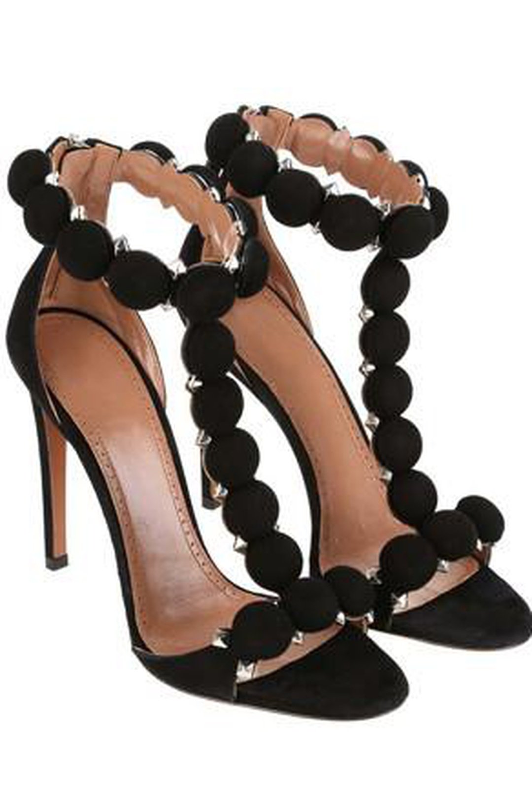 alila - t-strap pom pom heels