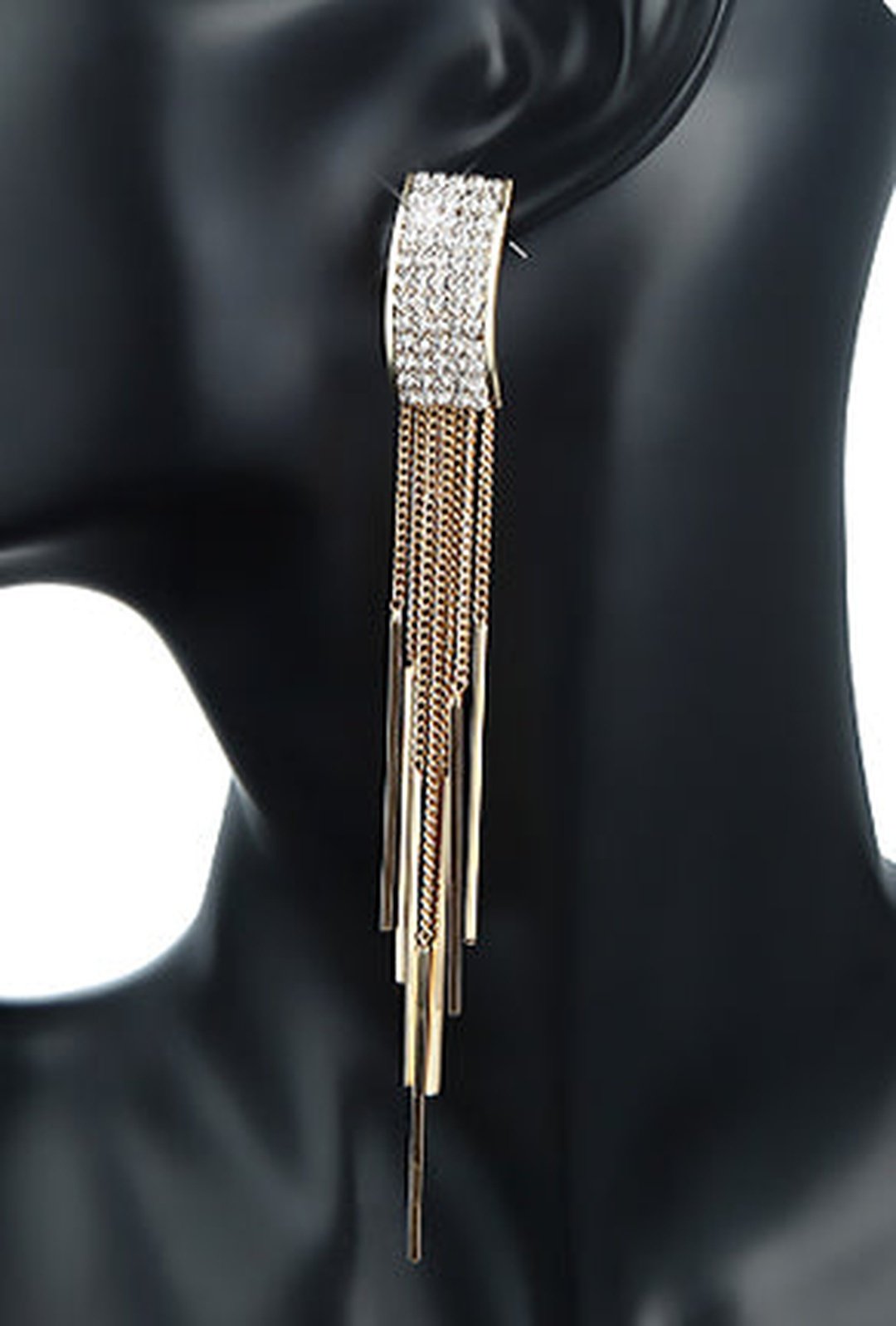 alissa - pave stud drop earring