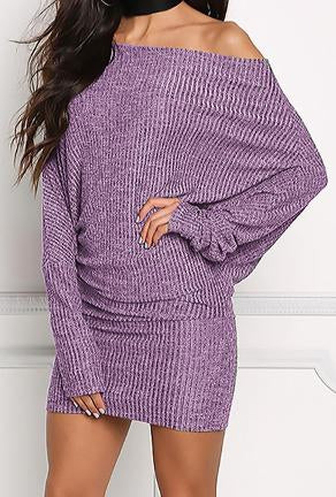 alyssa - rib sweater dress