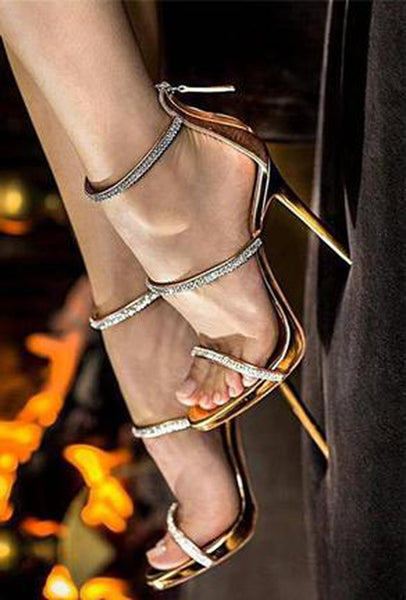 amanda - rhinestone heels