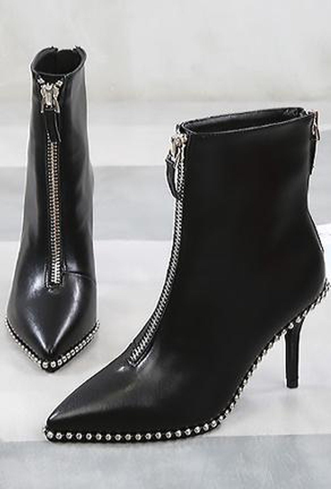 arden - studs & zip boots