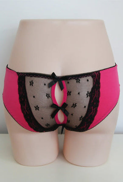 ari - lace & bow lingerie brief