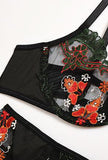 autumn - garter lingerie set