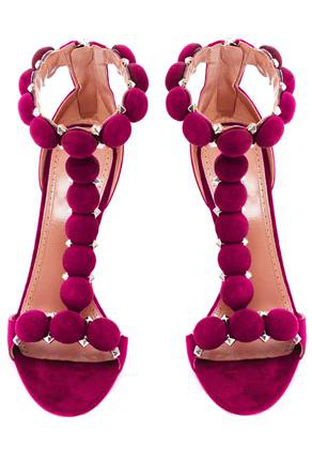 alila - t-strap pom pom heels