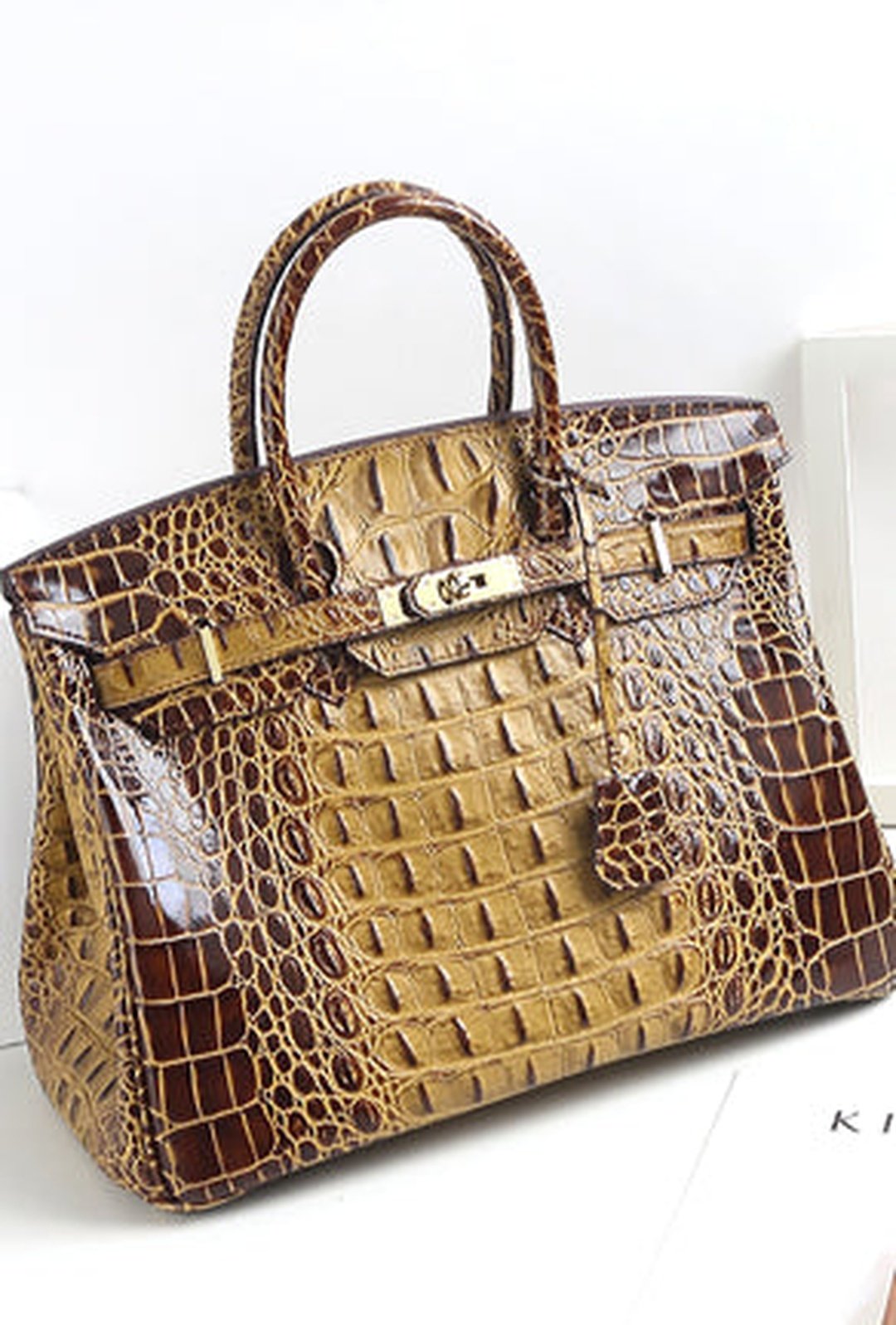 baez - ombre croc birkin bag