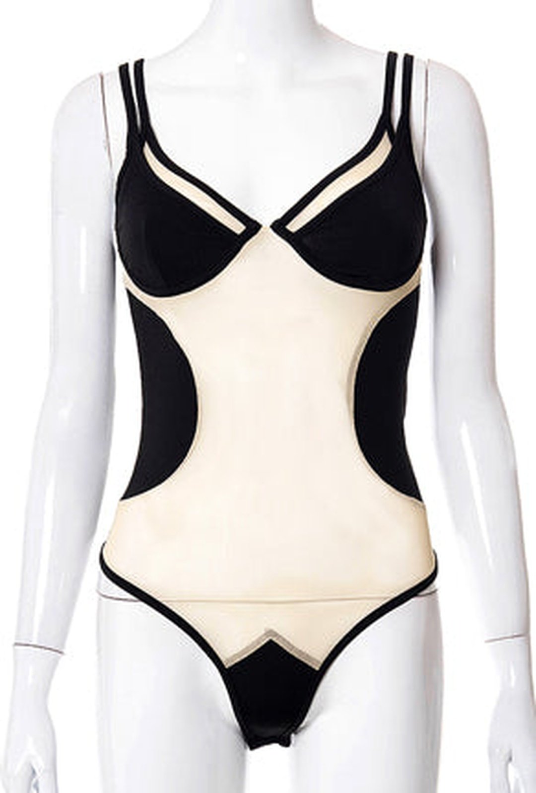 bai - asym sheer bodysuit