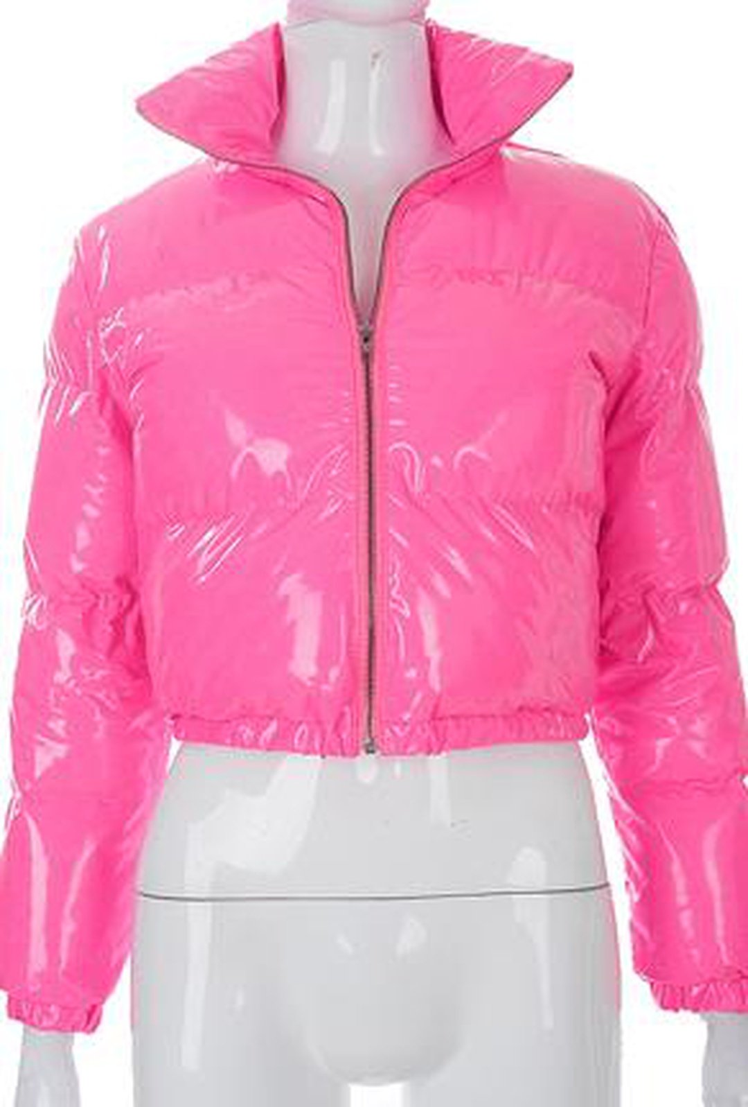 barbara - puffy wet look jacket