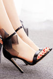 bardot - tulle bow sandals