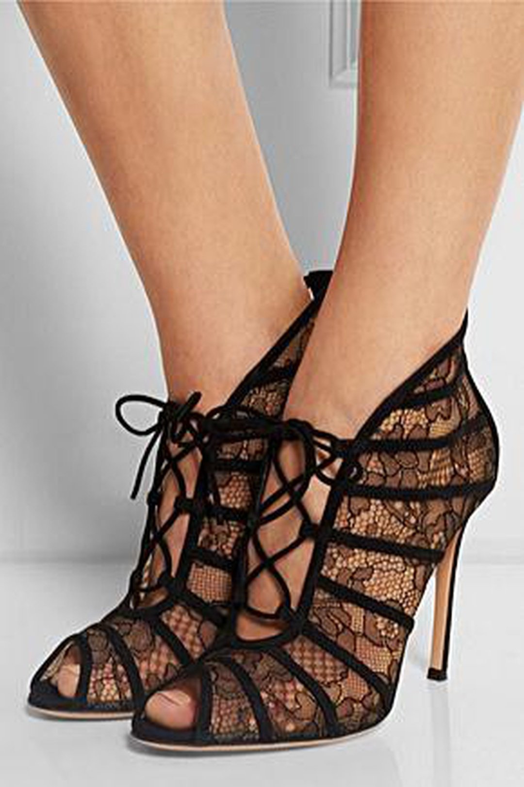 basilia - floral mesh heels