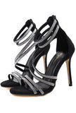 belinda - rhinestone strap heels