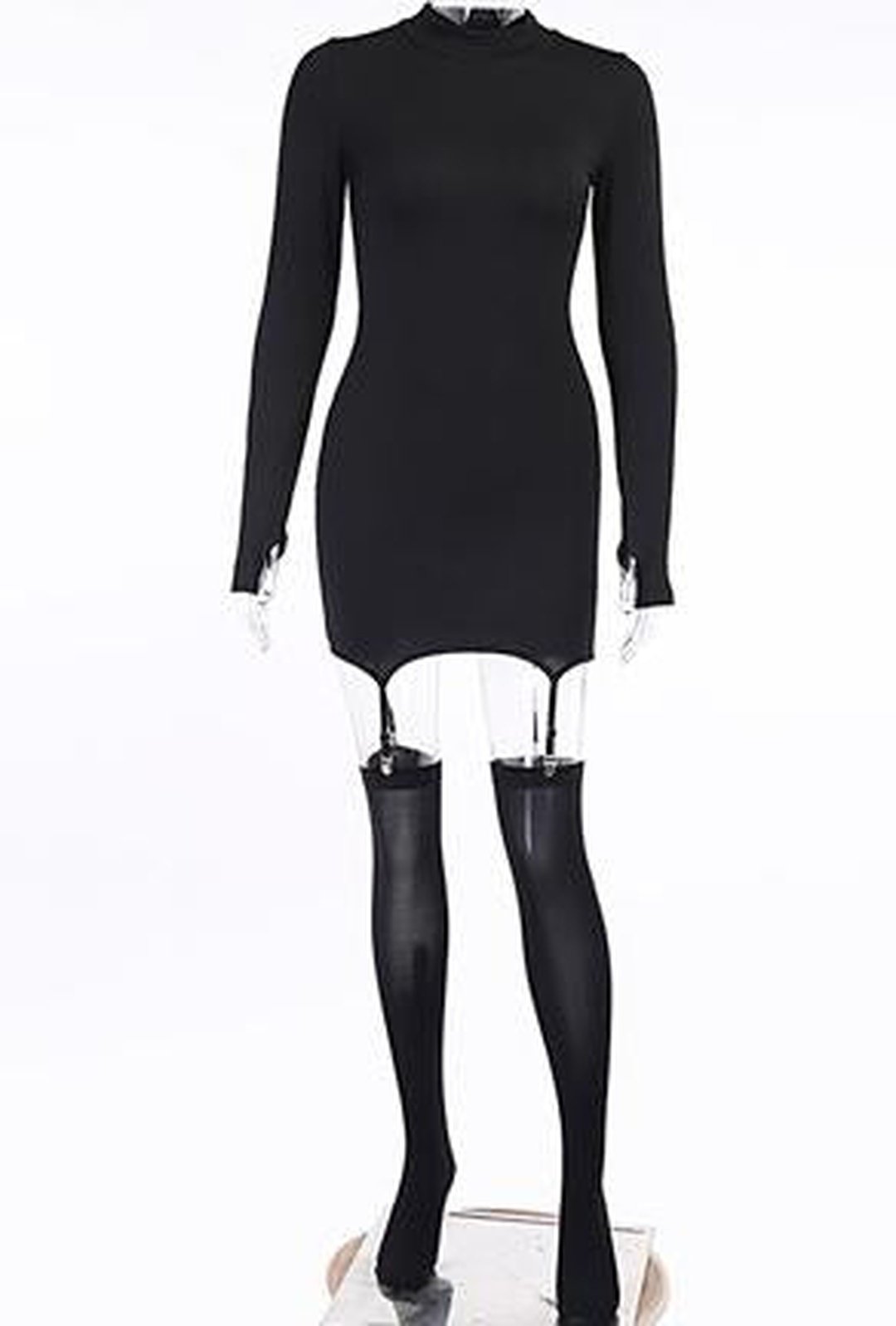 BIANCA - KNIT STOCKING GARTER DRESS