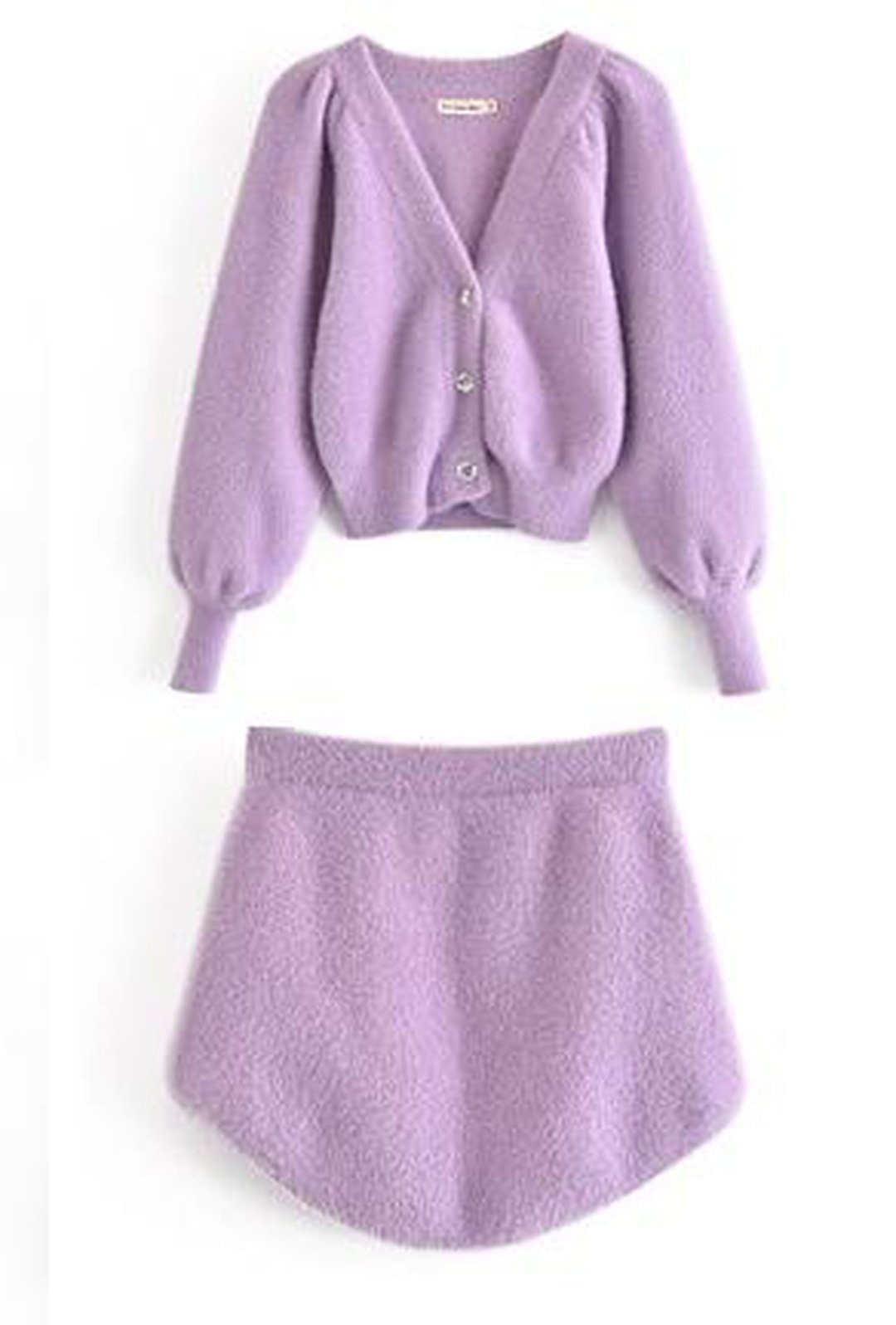 BRIANA - SET DI MAGLIONE FLUFFY 3 PEZZI