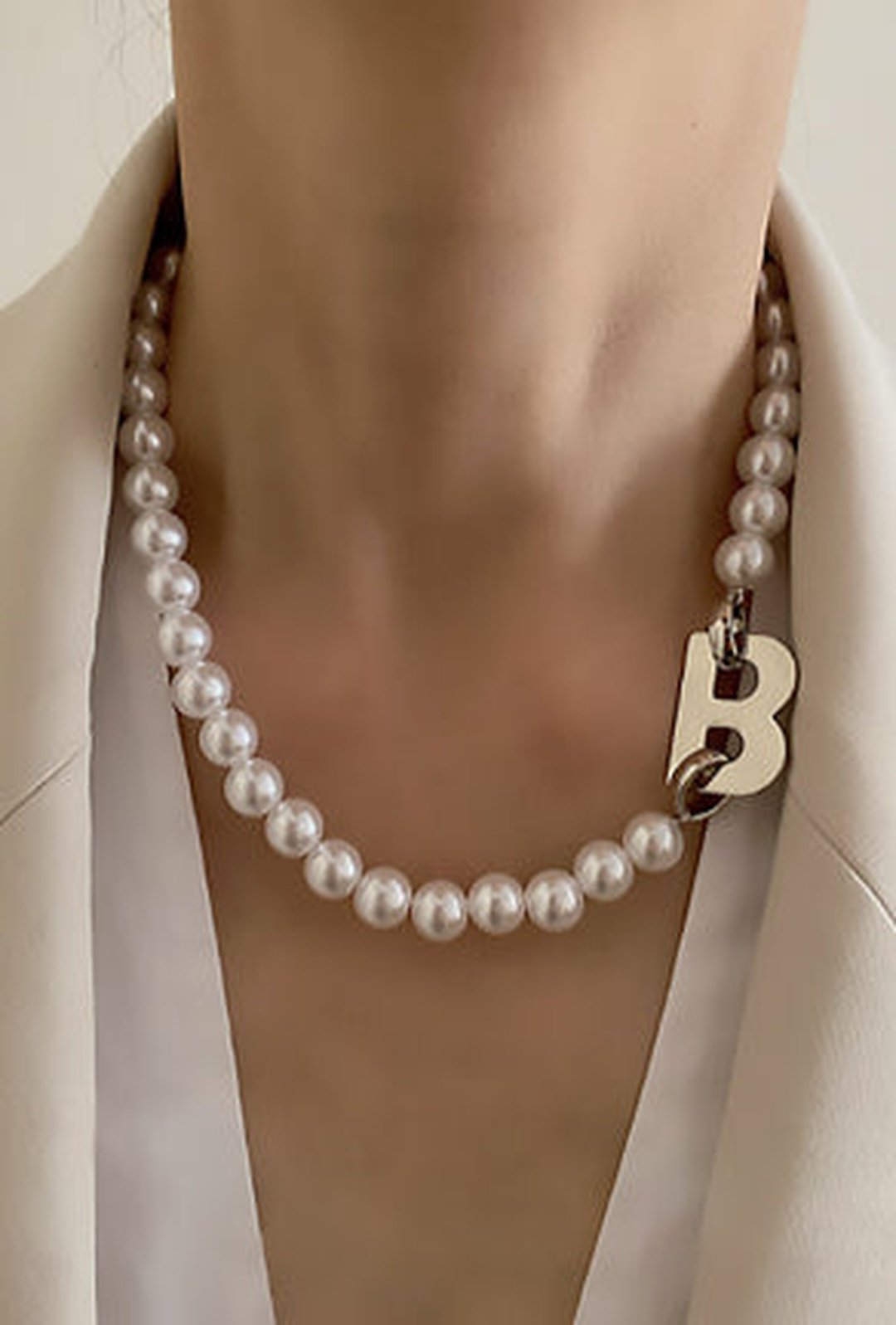 BRIAR - "B" PEARL NECKLACE