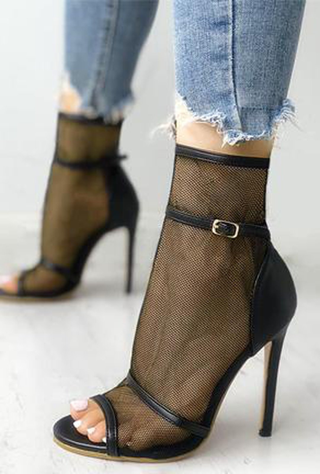 CAPRI - MESH SOCK HEELS