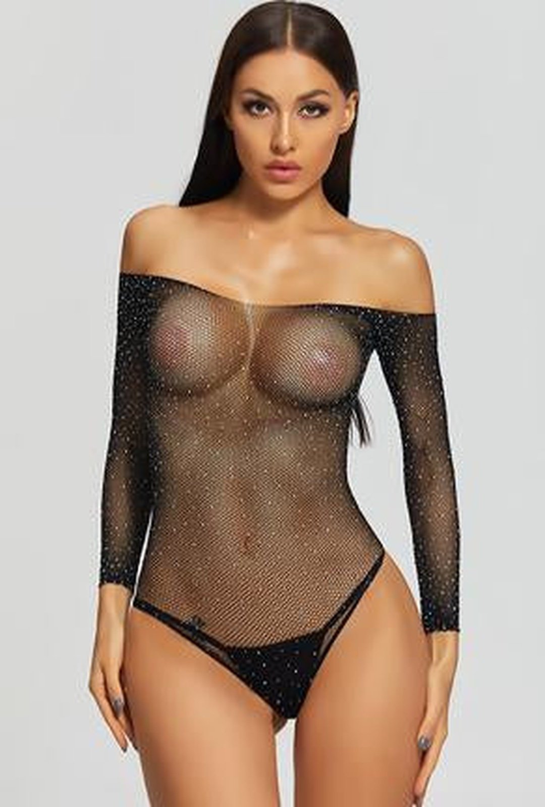 COLLEEN - LINGERIE IN RETE CON STRASS