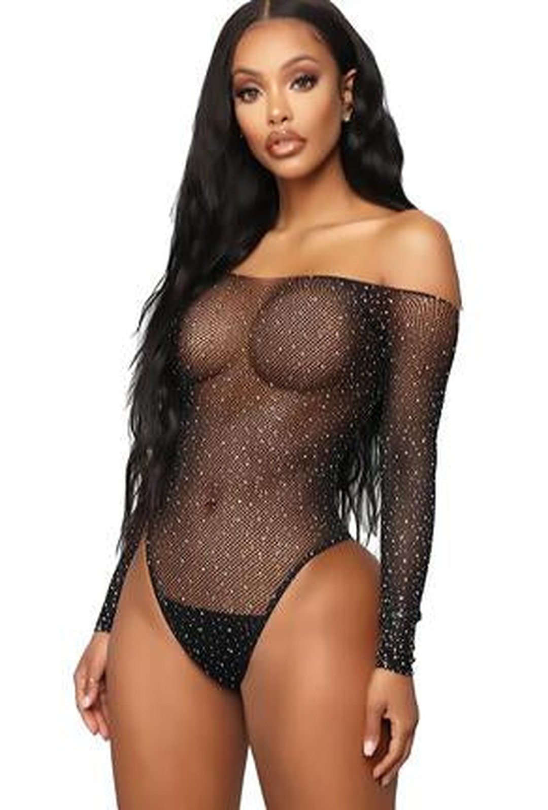 COLLEEN - MESH RHINESTONE LINGERIE