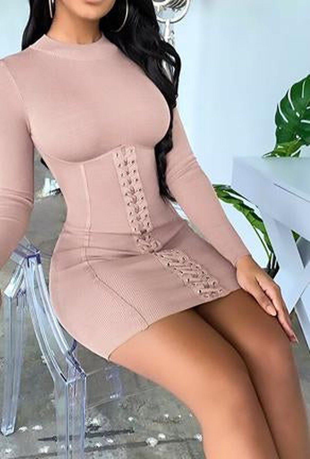 DAHYANA - SWEATER RIB DRESS