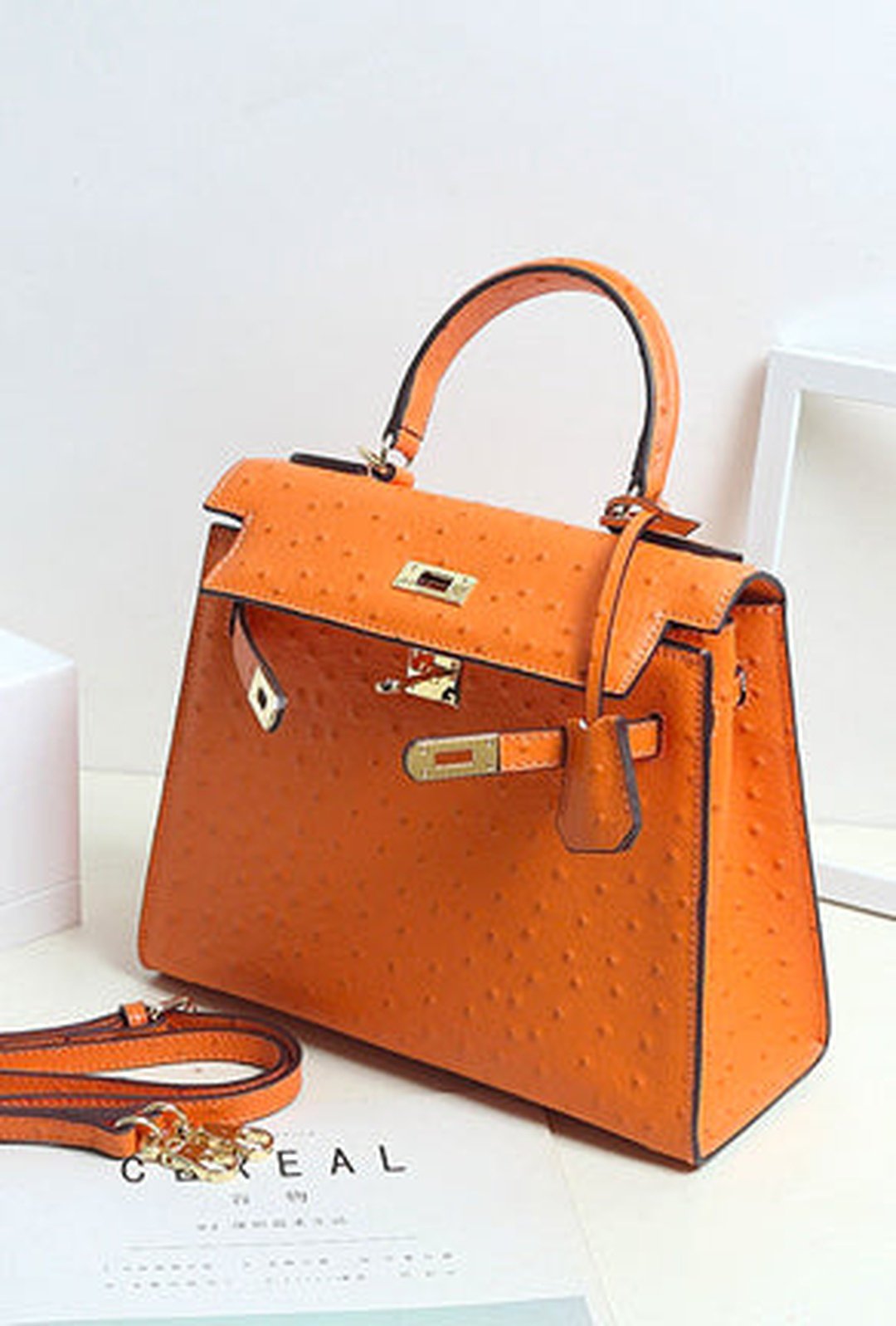 DIONNE - OSTRICH CLASSIC KELLY BAG