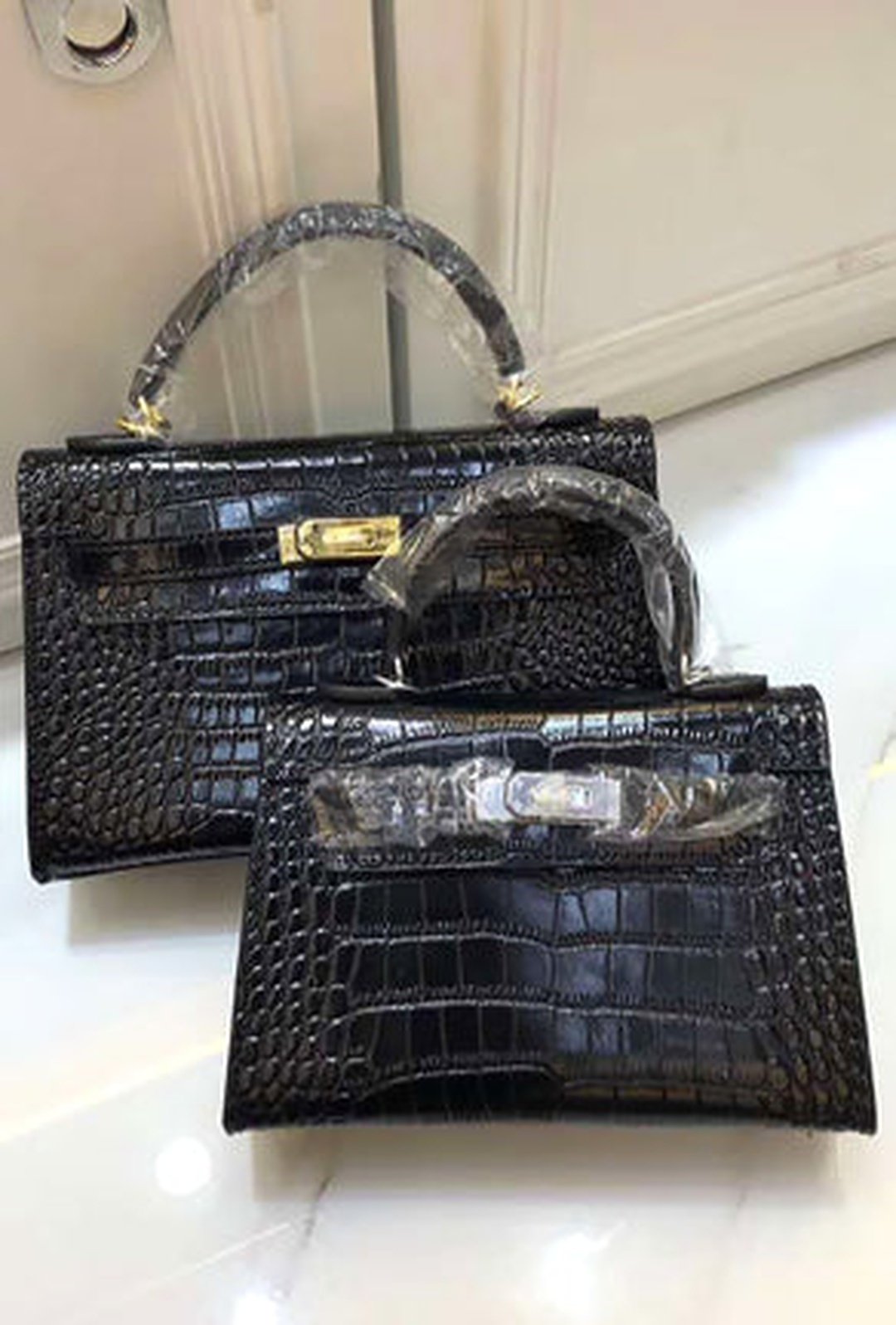 DOROTEA - MINI CROC KELLY BAG