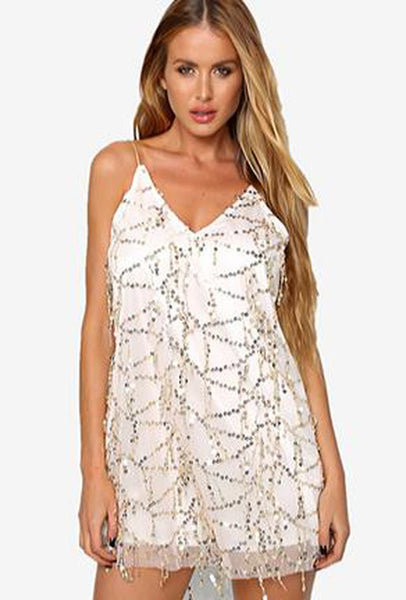 ERICCA - TANK SEQUINS DRESS