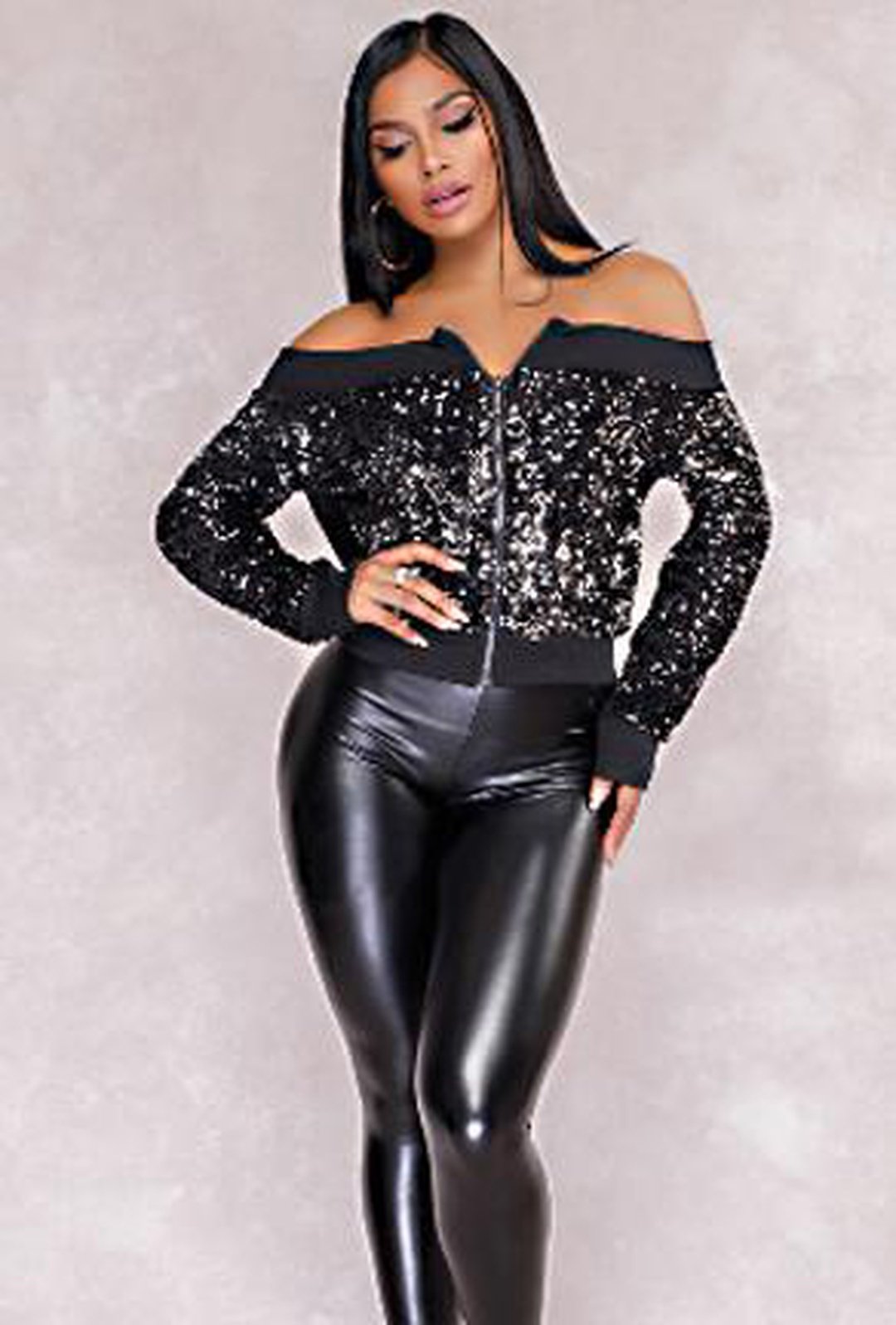 FAITH - GIACCA BOMBER IN PAILLETTES