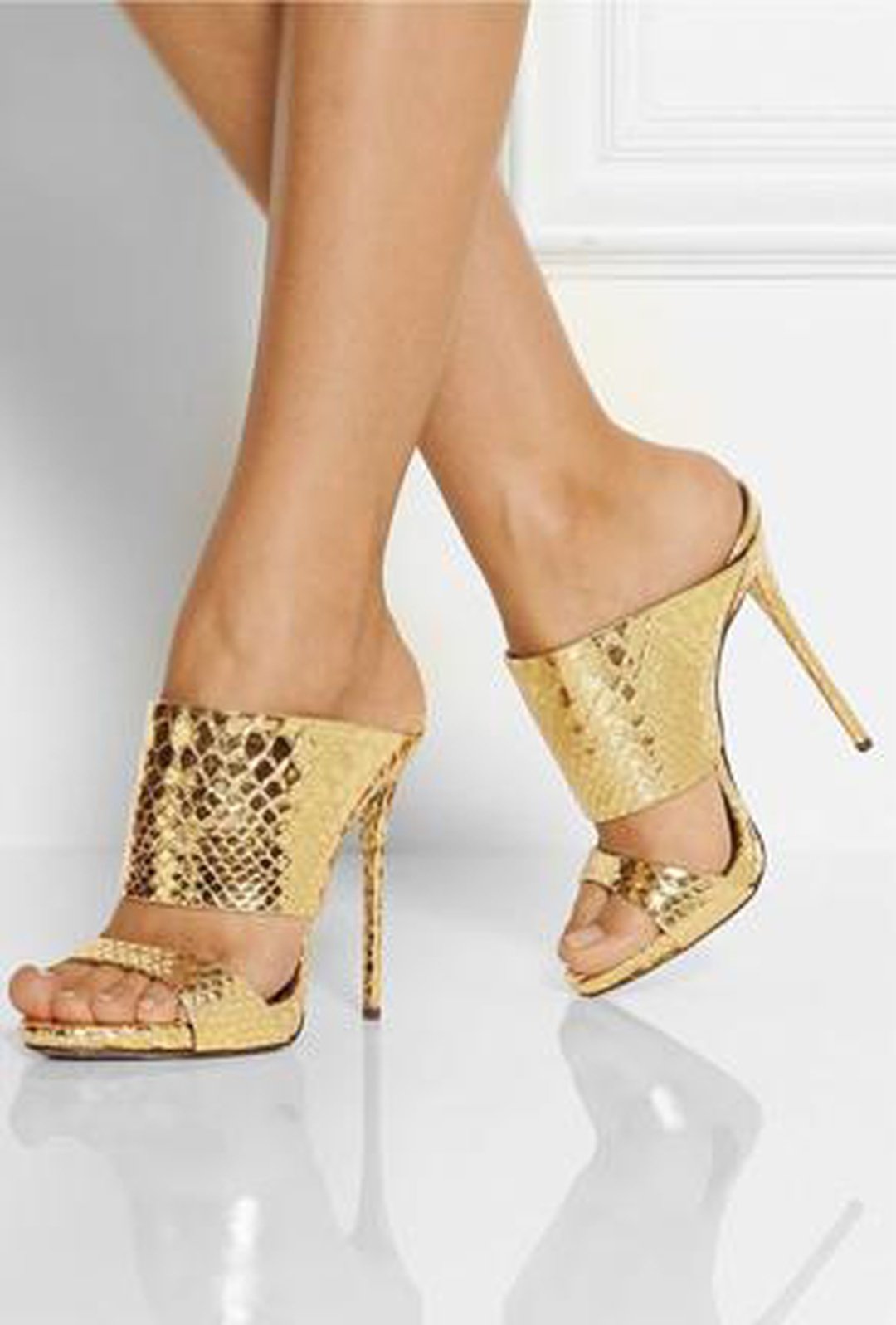 GRACE - GOLD MULE SANDALS