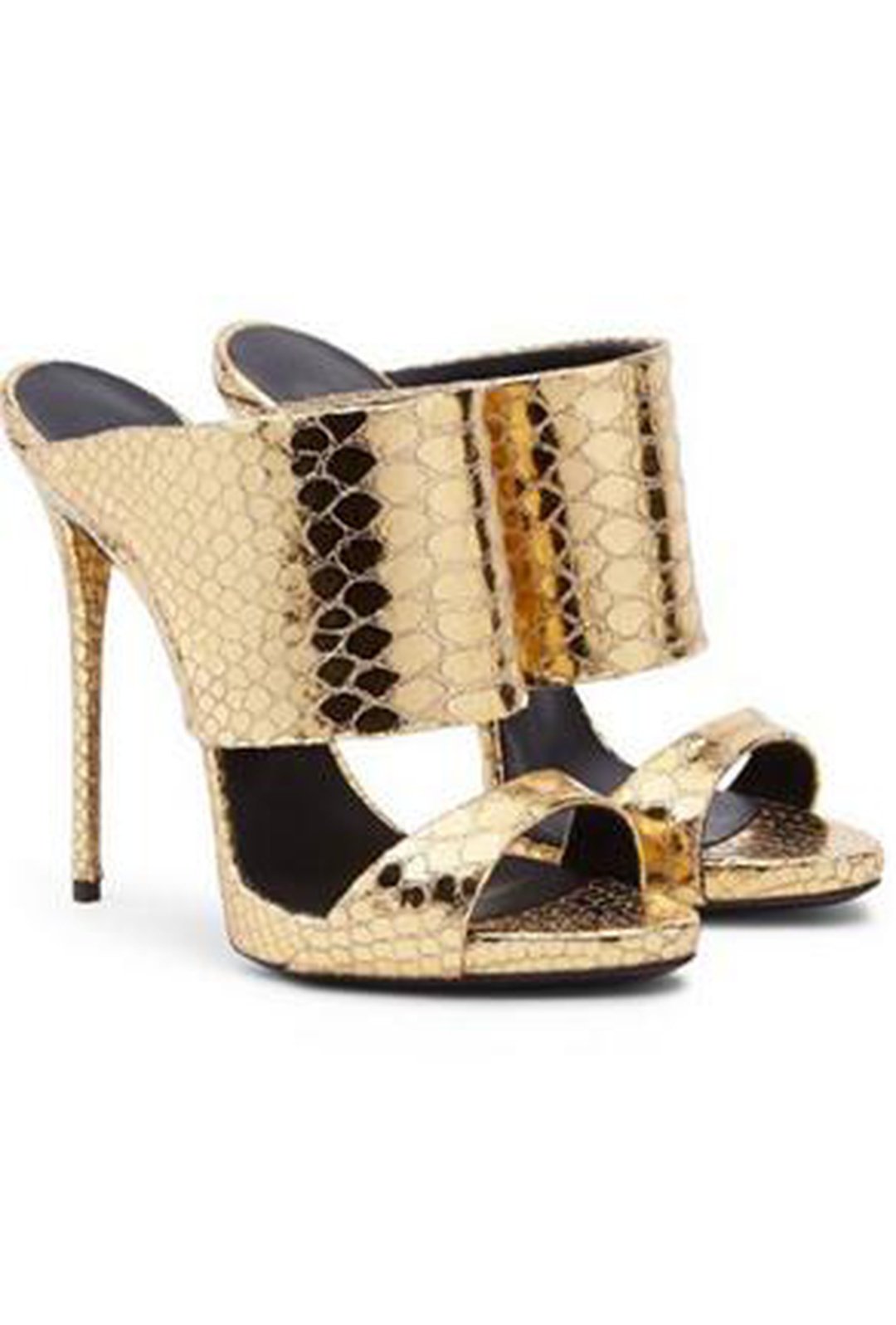 GRACE - GOLD MULE SANDALS