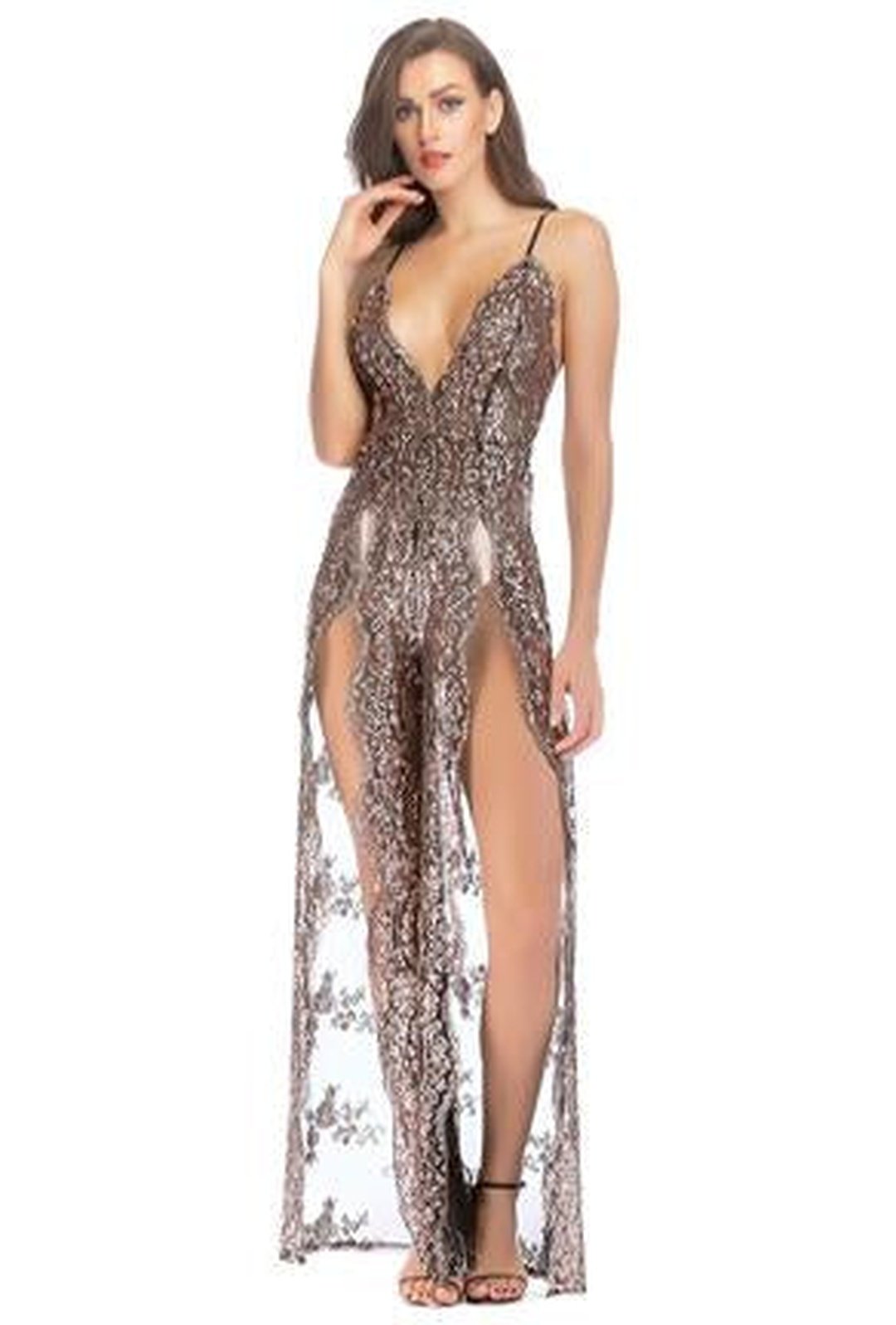 HALLE - SEQUIN LINGERIE DRESS