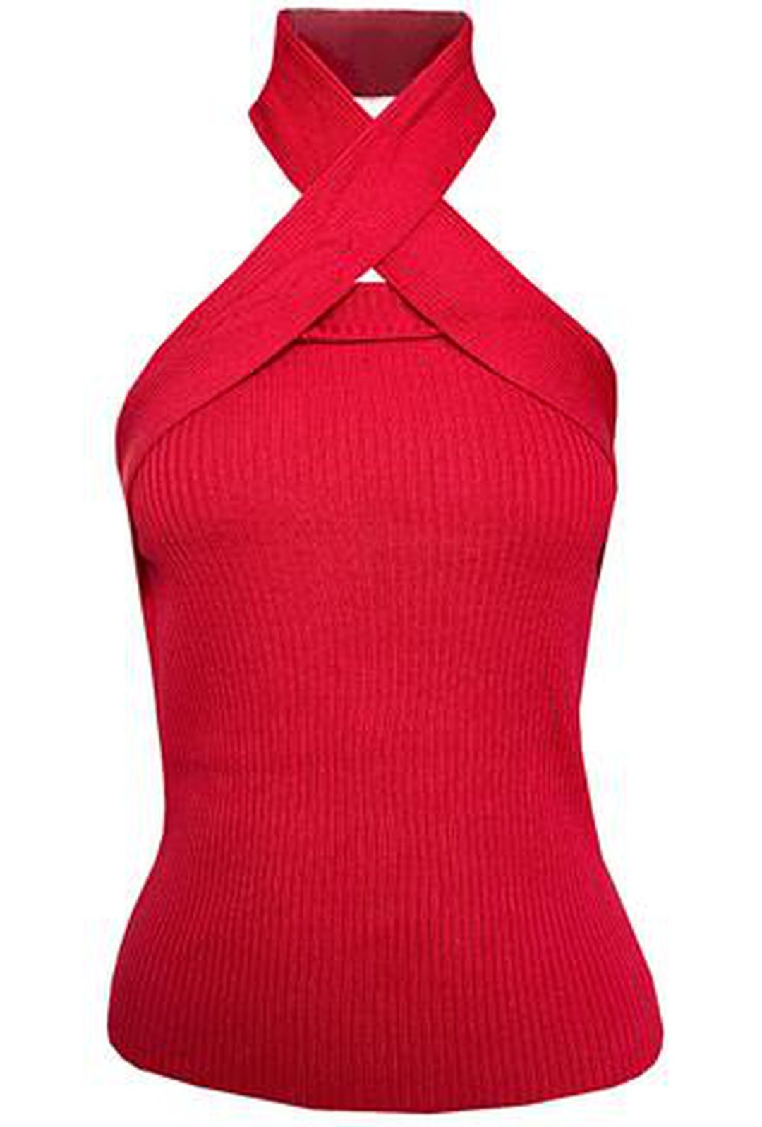 JAYEON - HALTER SWEATER TOP