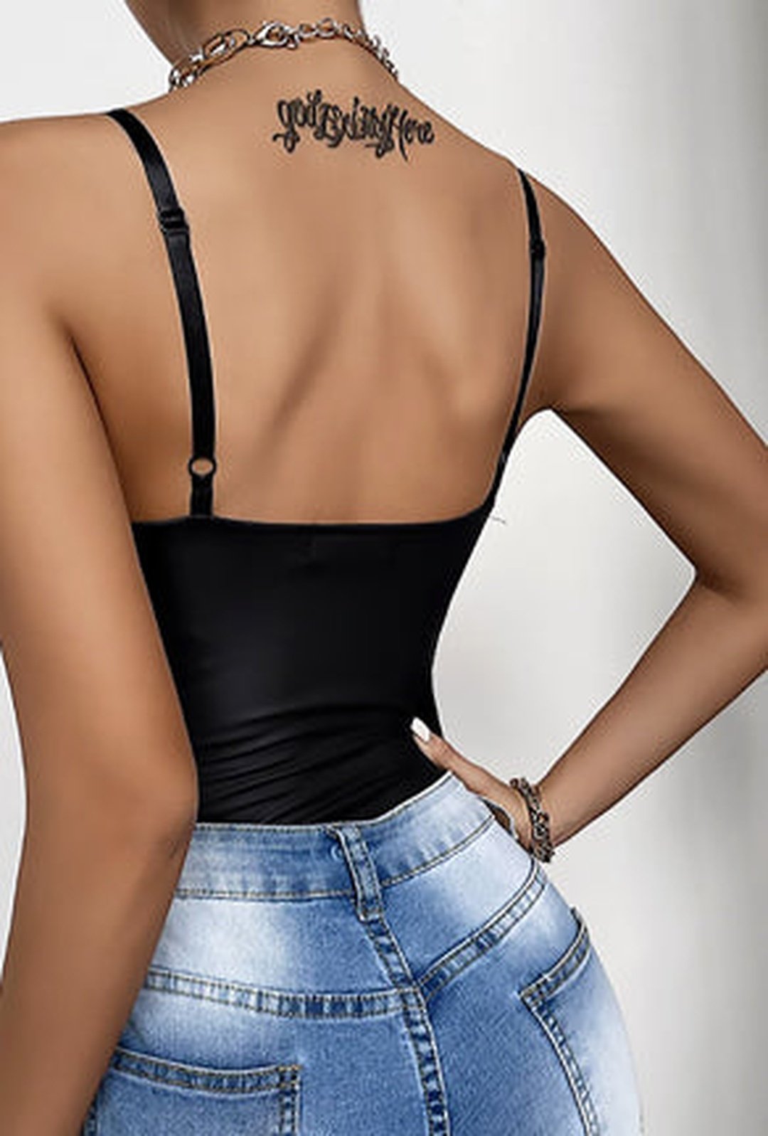 JEIMY - LEATHERETTE BUSTIER BODYSUIT