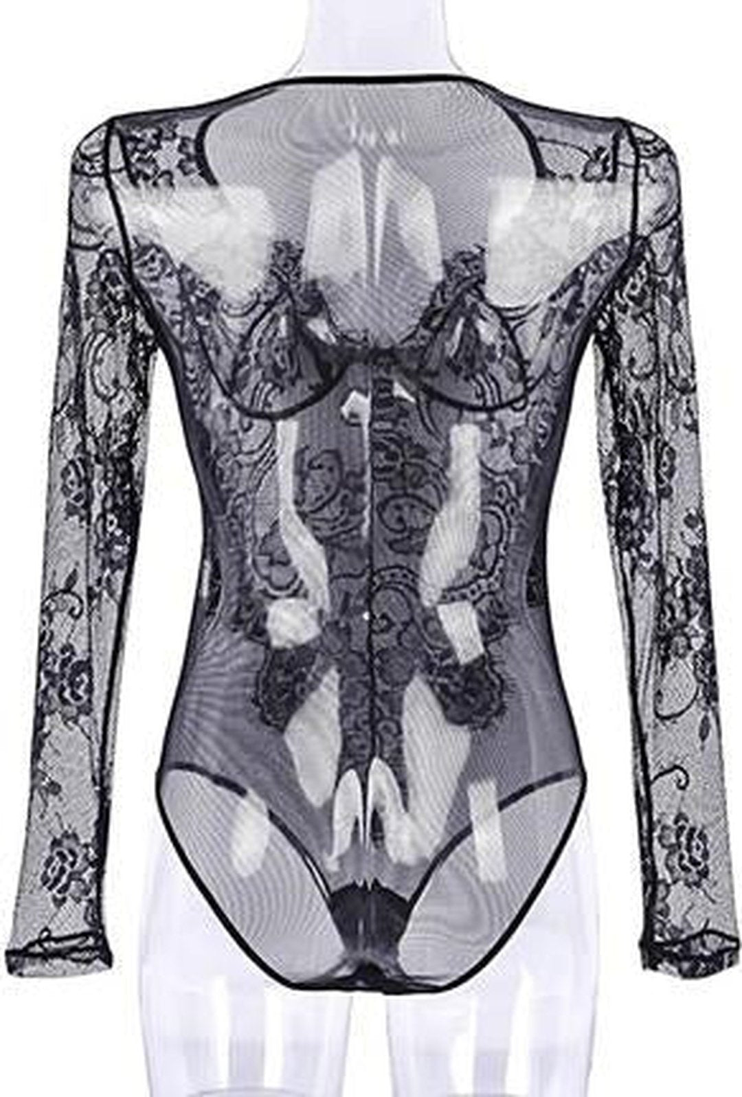 JESI - LACE MESH LINGERIE BODYSUIT