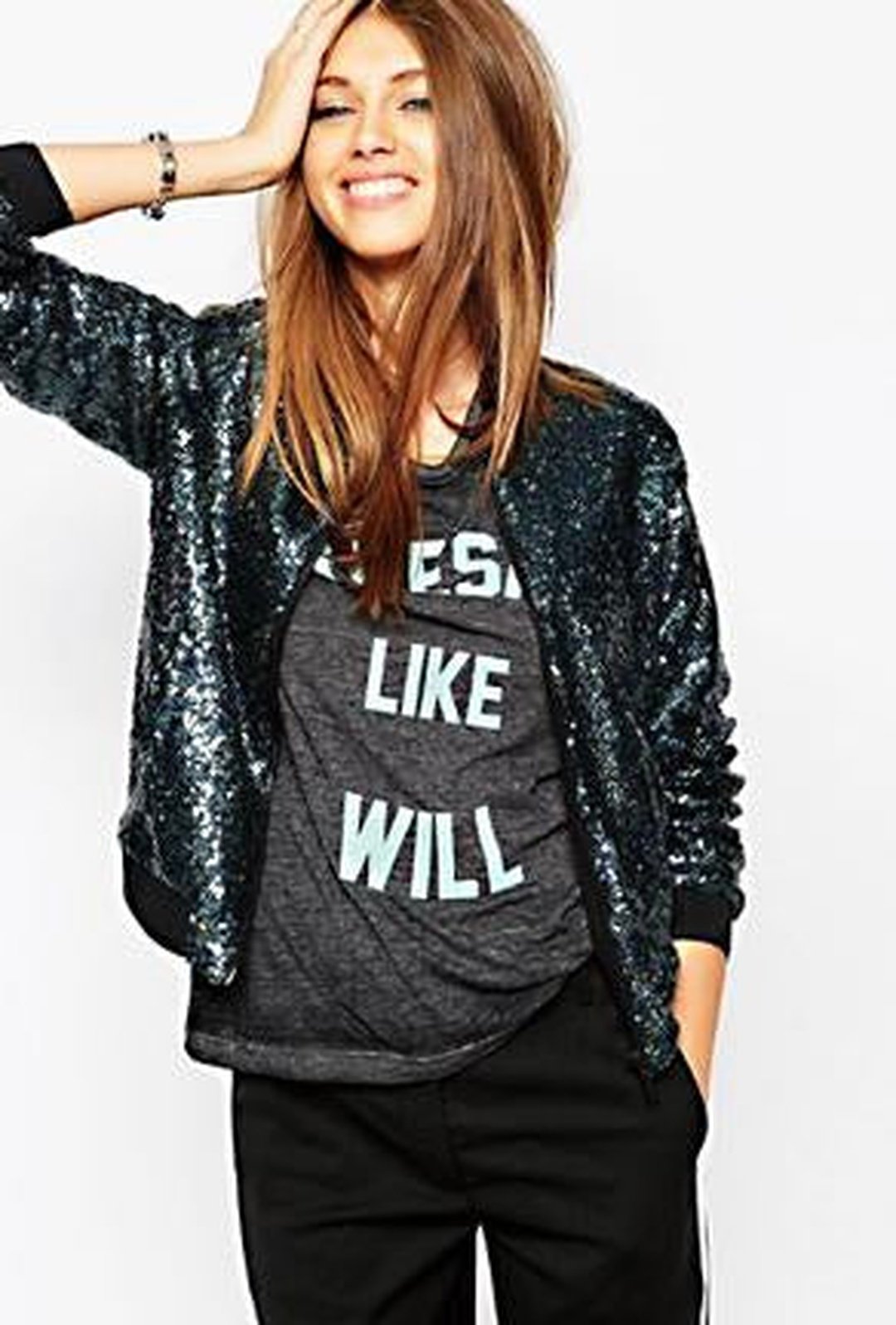 JIKA-SEQUIN BOMBER JACKET