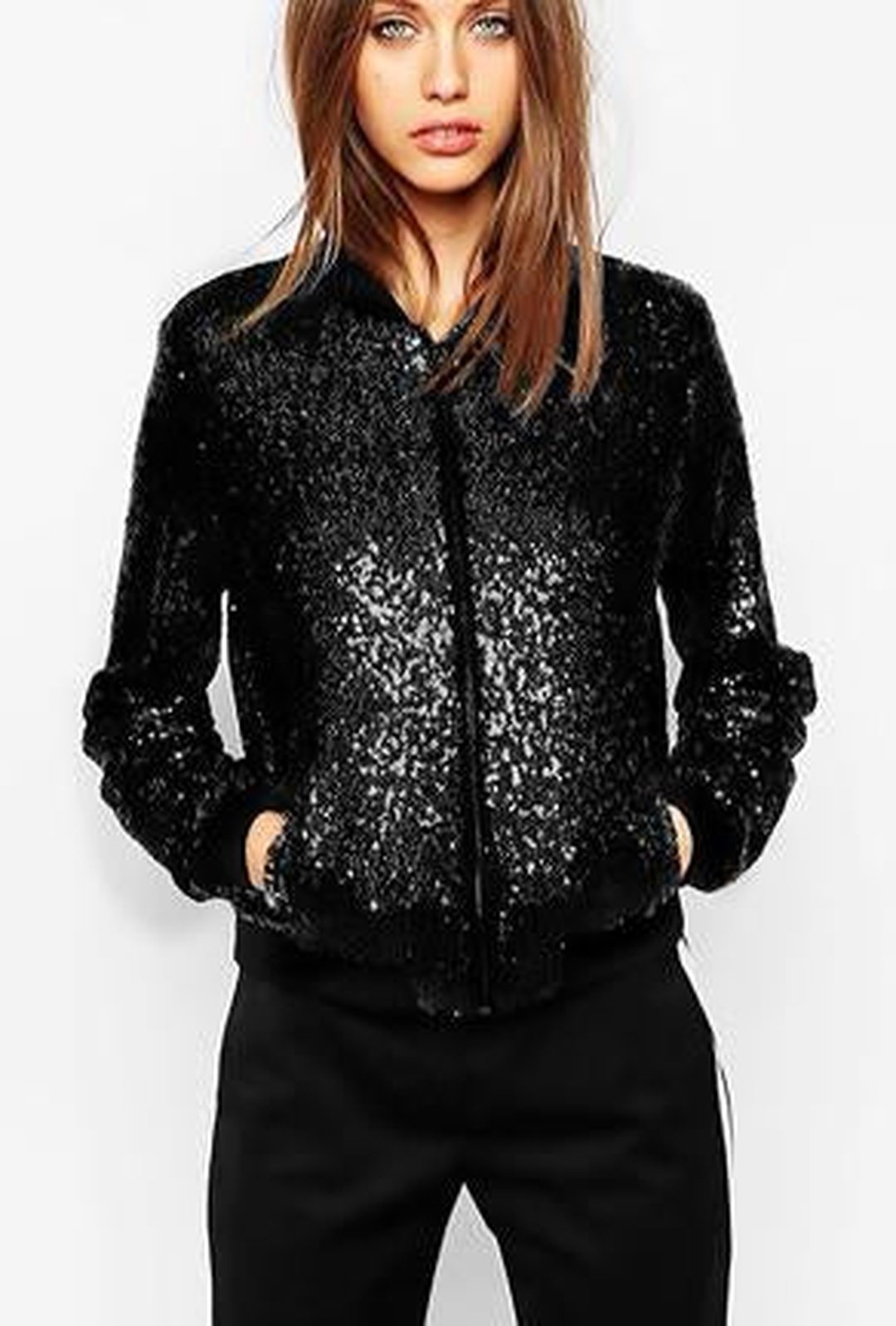 JIKA-SEQUIN BOMBER JACKET