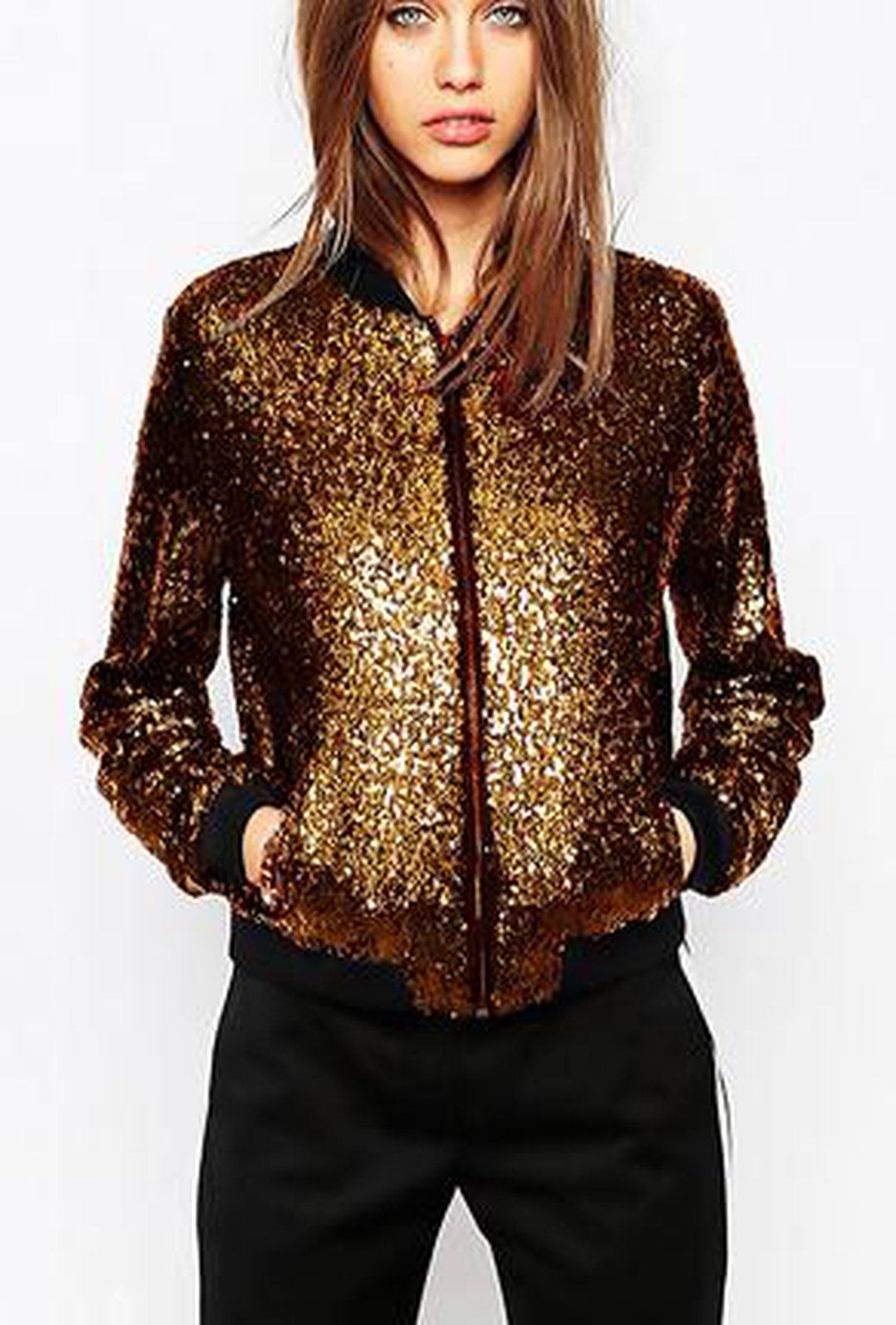 JIKA-SEQUIN BOMBER JACKET