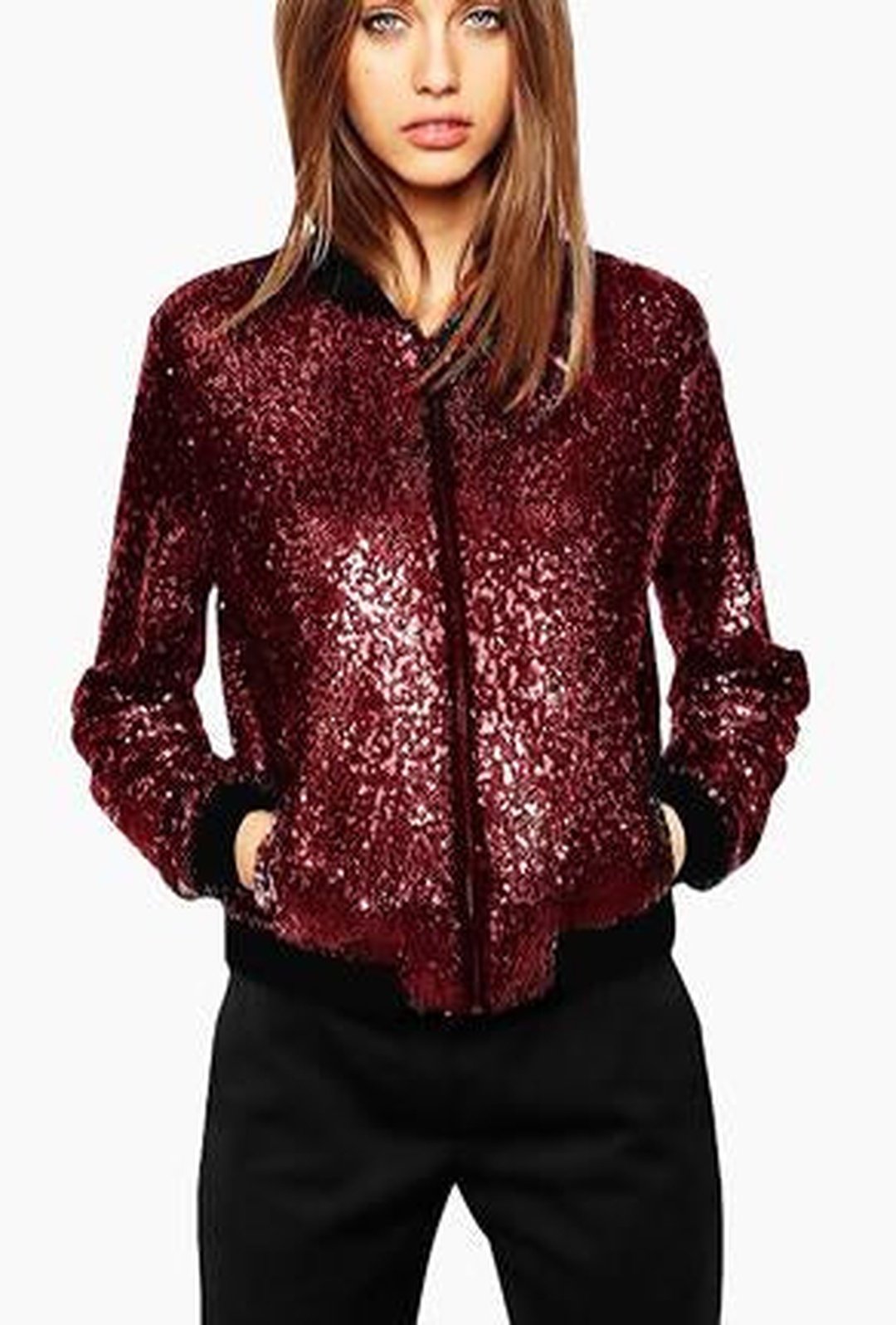 JIKA-SEQUIN BOMBER JACKET