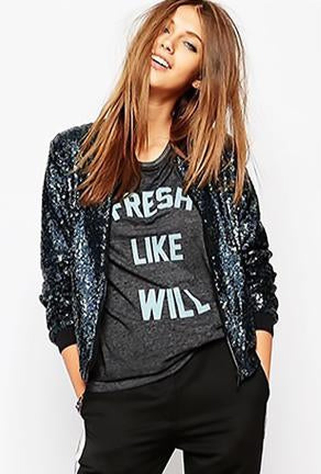 JIKA-SEQUIN BOMBER JACKET