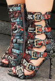 JUNO - BELTED PYTHON BOOTS