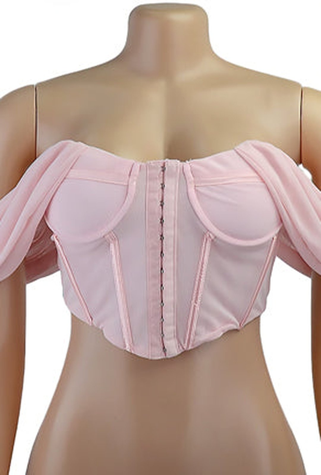 KATTE - CROP DRAPE CORSET BUSTIER