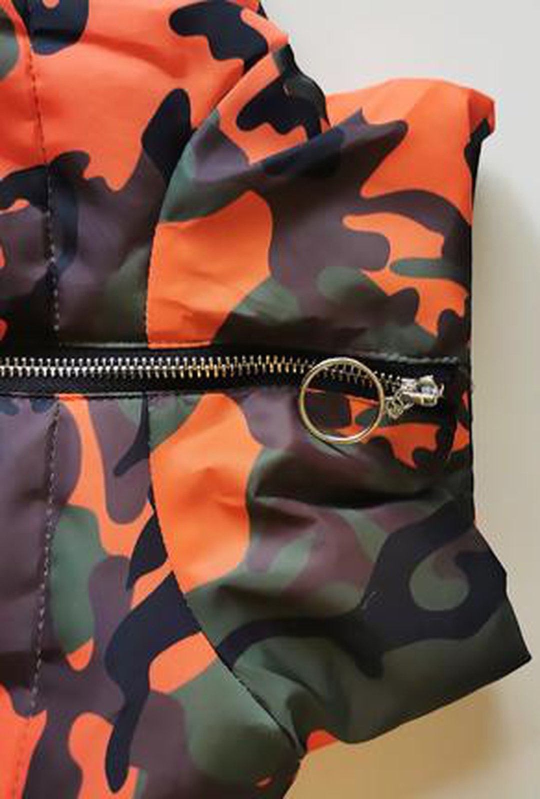 KYRA - PRINTED PUFFY CAMO JACKET