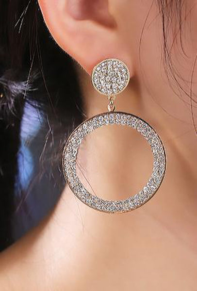 LARKIN - PAVE HOOP EARRING