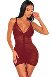 LAYLA - RUCHED SHEER DRESS
