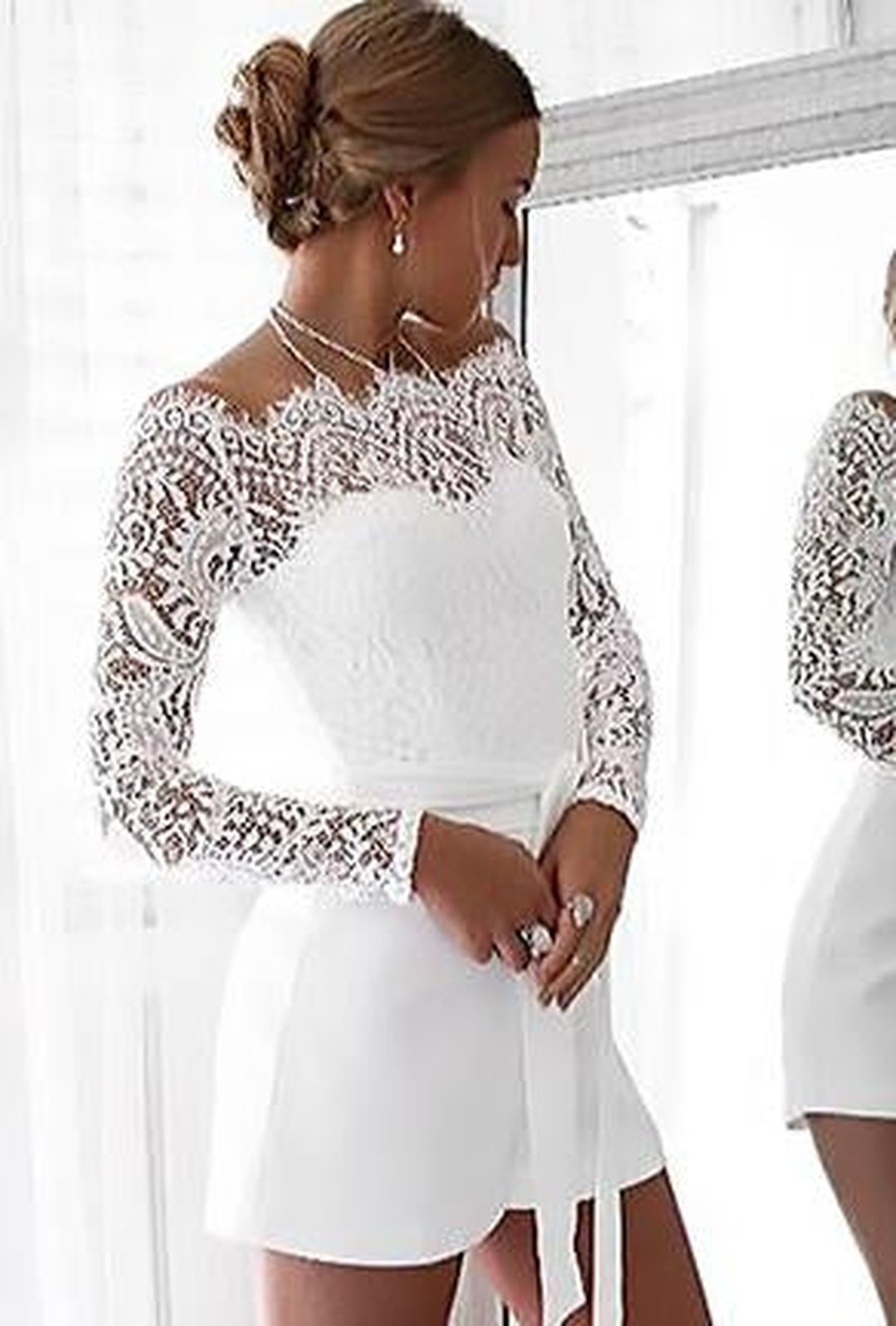 LESSIE - LACE TOP 1 PIECE SUIT