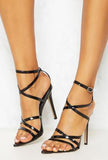 LORI - POINTY STRAP-UP SANDALS