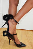 LUXIA - FUR TAIL PUMPS