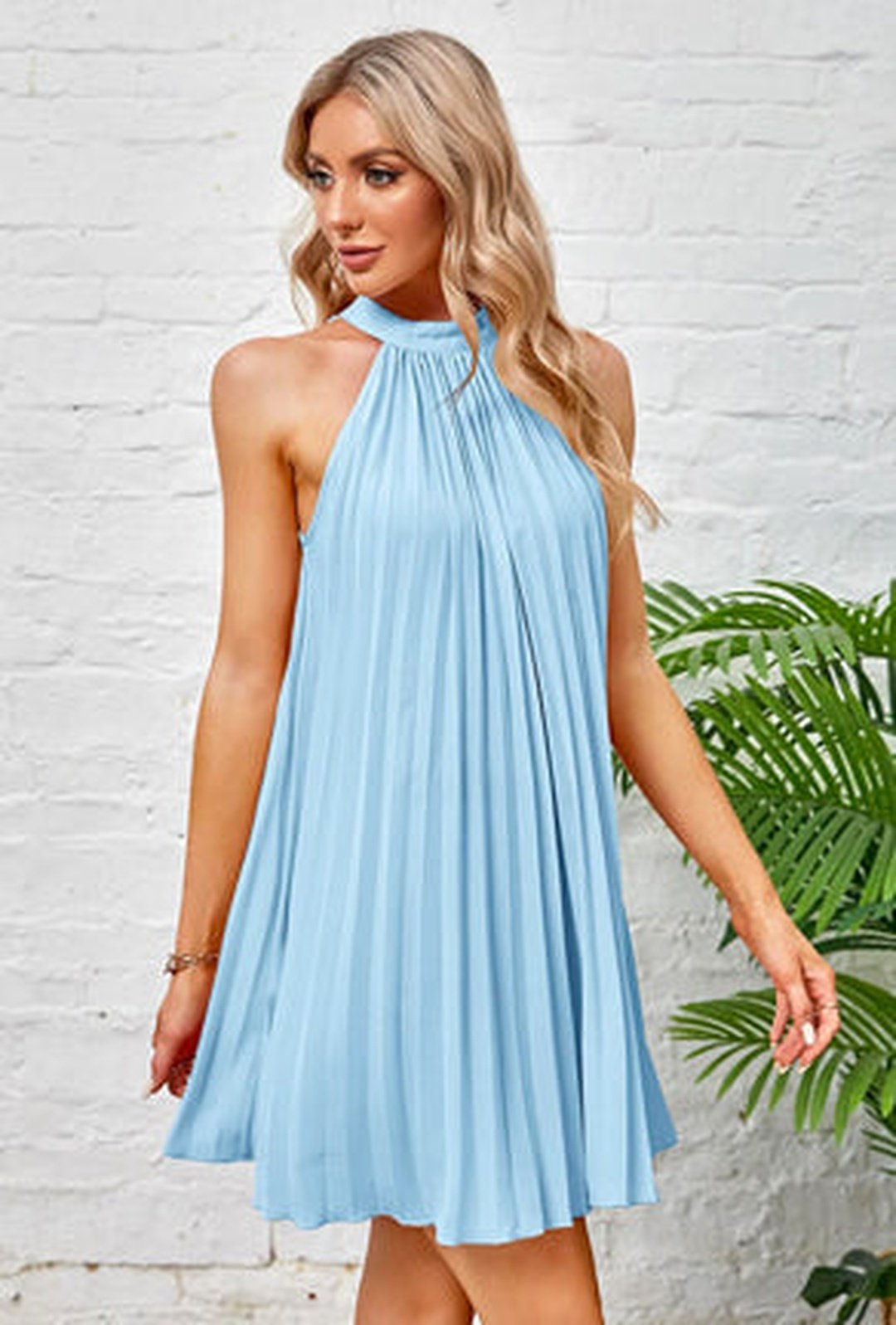 LeANNE - TENT PLEATED MINI DRESS