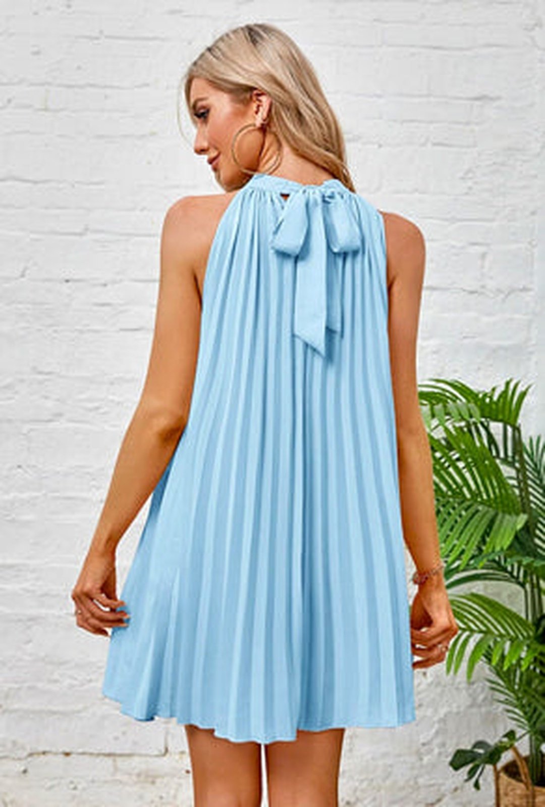 LeANNE - TENT PLEATED MINI DRESS