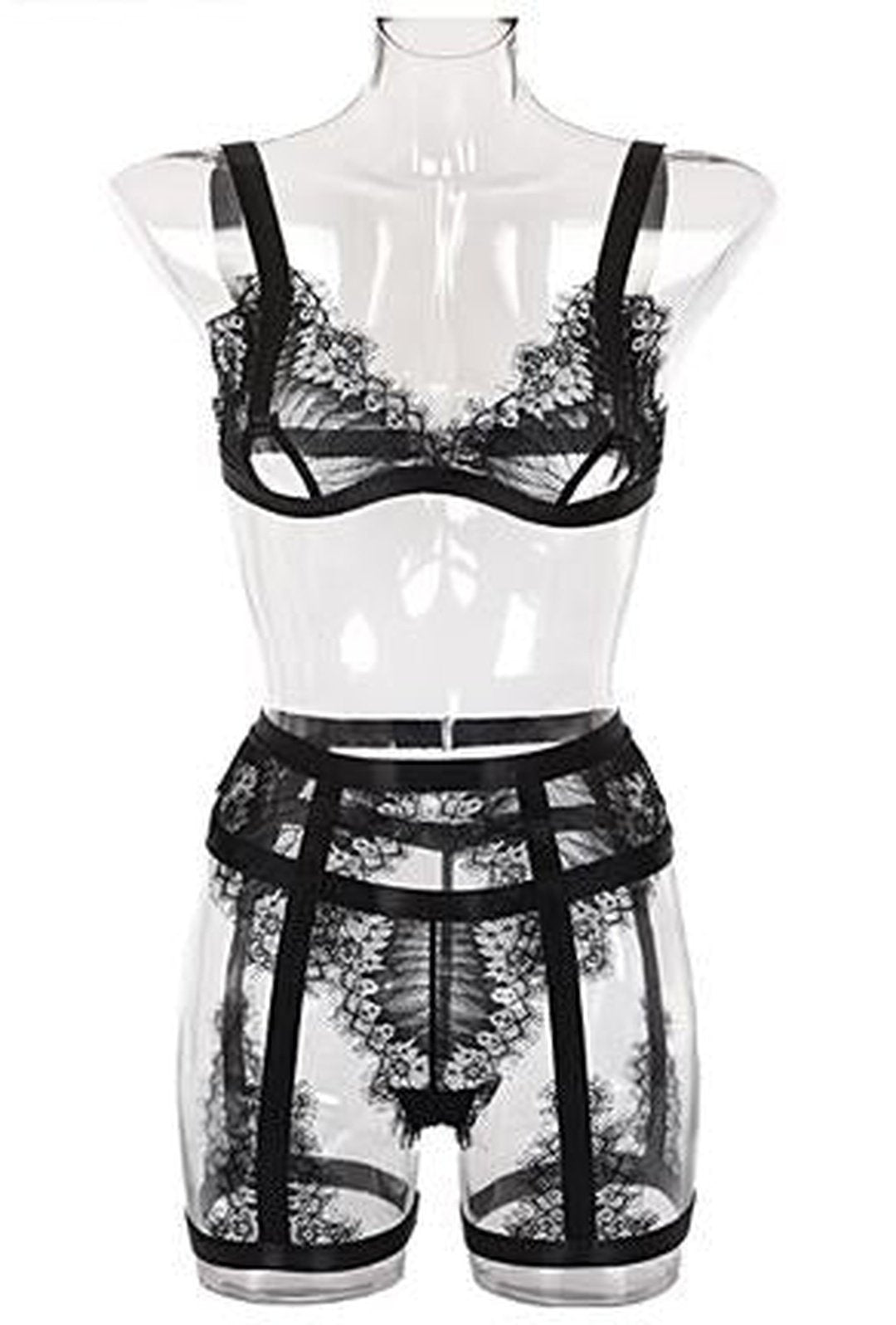 MADASON - GARTER 3 PIECE LINGERIE