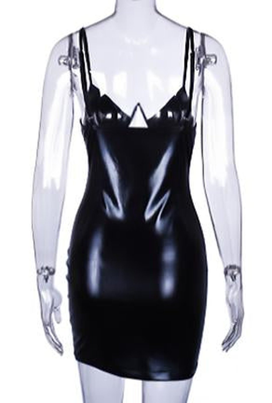 MALIBU - BUSTIER WET LOOK DRESS