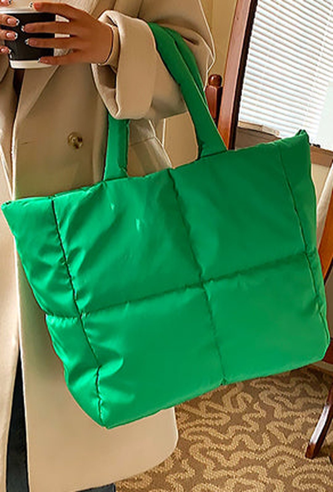 MARIA - PUFFY QUILTED TOTE BAG