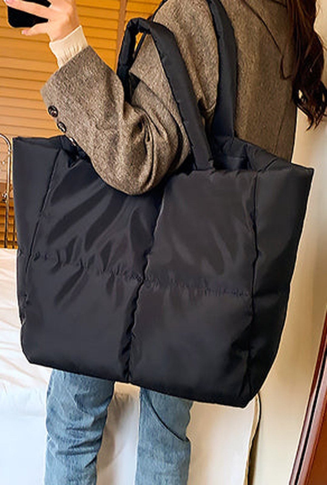 MARIA - PUFFY QUILTED TOTE BAG